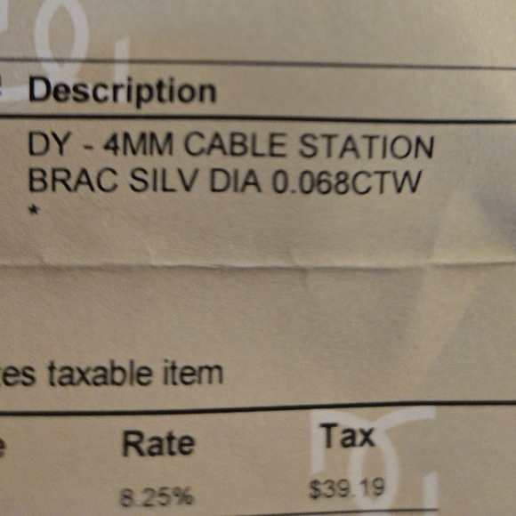 David Yurman Bracelet with Diamond Accents
4MM CABLE STATION BRAC DIA 0.068CTW - Picture 3 of 4